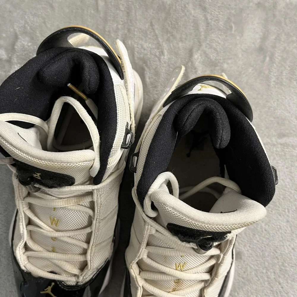 Jordan 6 Rings Shoes Mens Size 8 White Gold Black Basketball Sneakers CW6993-100